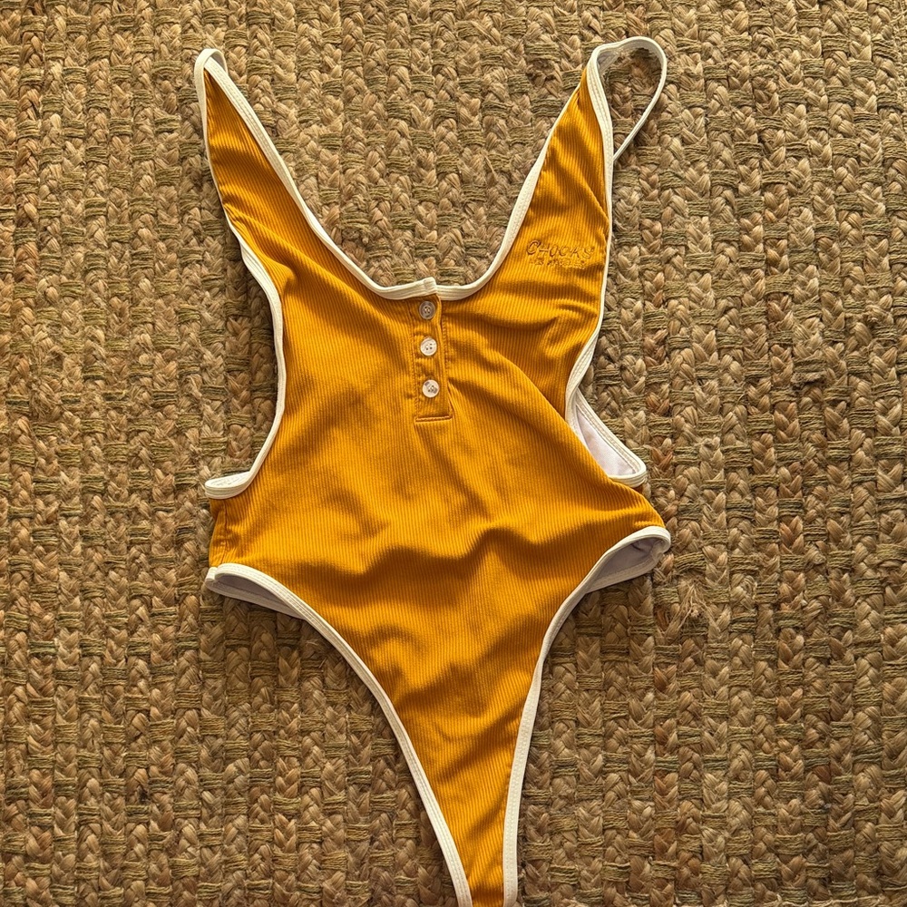 Chic Mustard One Piece Swimsuit